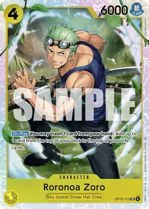 Carta Roronoa Zoro OP15-113