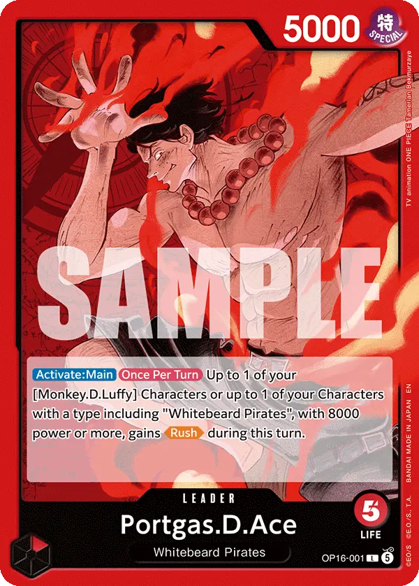 Carta Portgas.D.Ace OP16-001