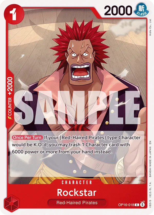Carta Rockstar OP16-018