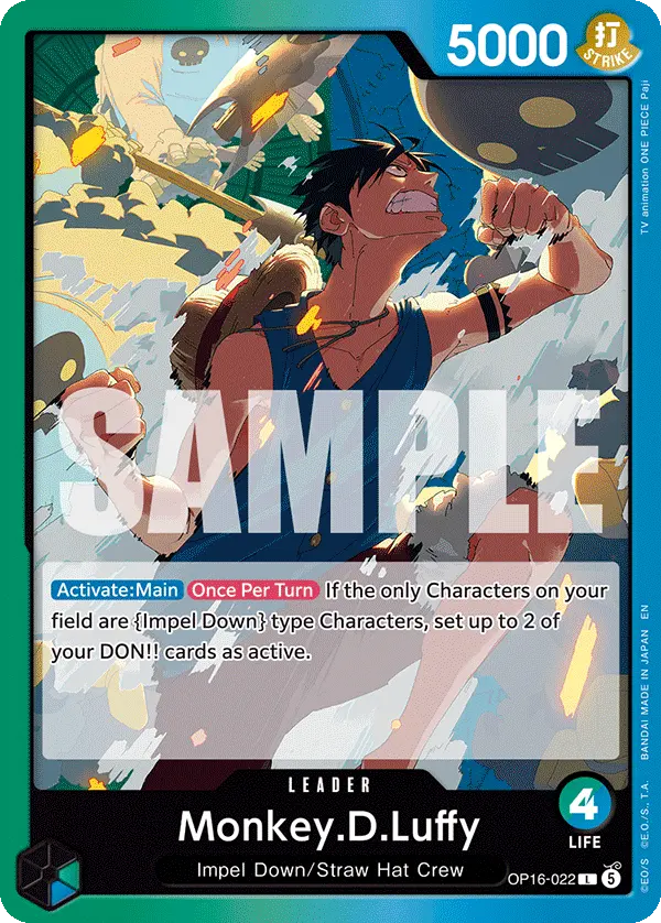 Monkey.D.Luffy OP16-022 card
