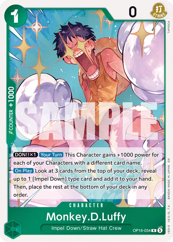 Carta Monkey.D.Luffy OP16-034