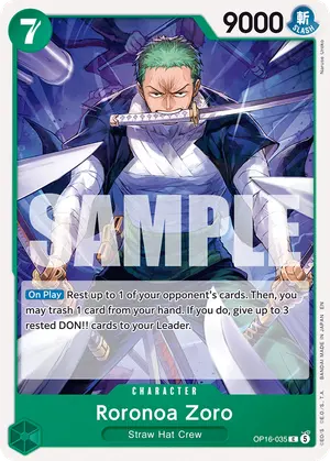 Carta Roronoa Zoro OP16-035