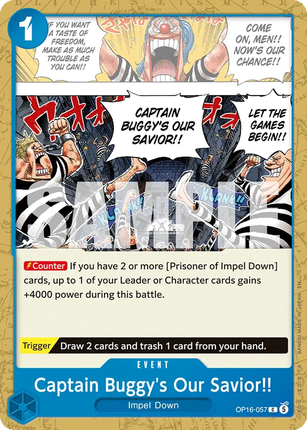 Carta Captain Buggy's Our Savior!! OP16-057