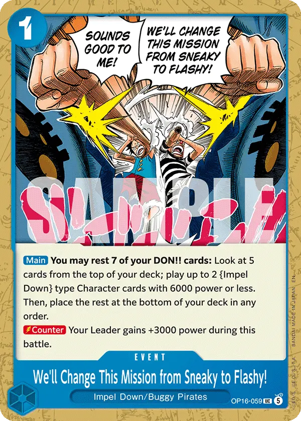 Carta We'll Change This Mission from Sneaky to Flashy! OP16-059