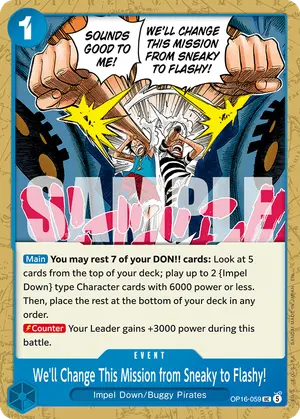 Carta We'll Change This Mission from Sneaky to Flashy! OP16-059