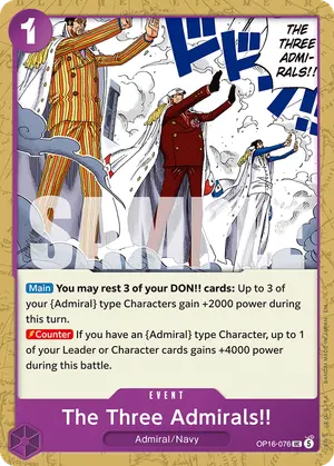 Carta The Three Admirals!! OP16-076