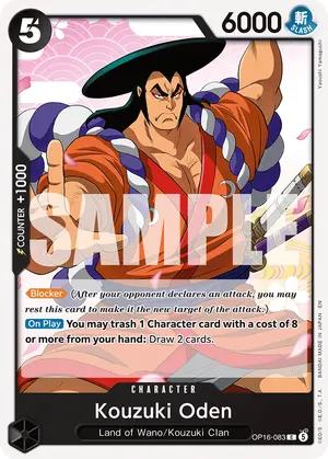 Carta Kouzuki Oden OP16-083