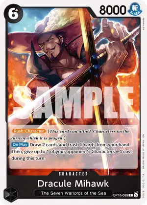 Carta Dracule Mihawk OP16-089