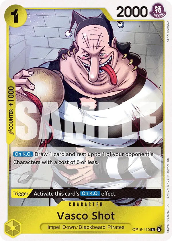 Carta Vasco Shot OP16-110