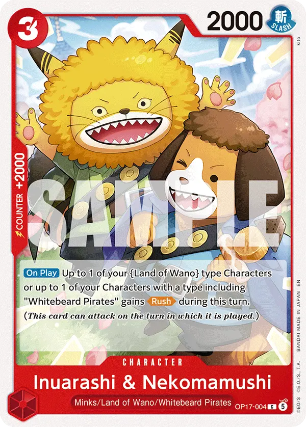 Carta Inuarashi & Nekomamushi OP17-004