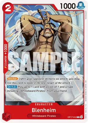 Carta Blenheim OP17-012