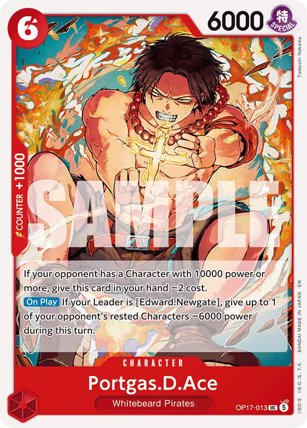 Carta Portgas.D.Ace OP17-013