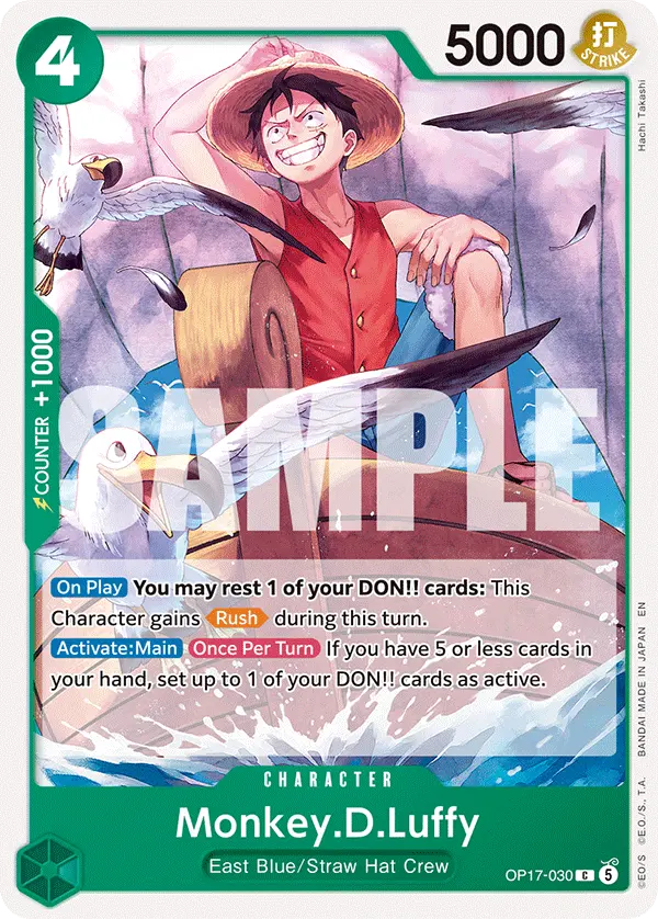 Carta Monkey.D.Luffy OP17-030