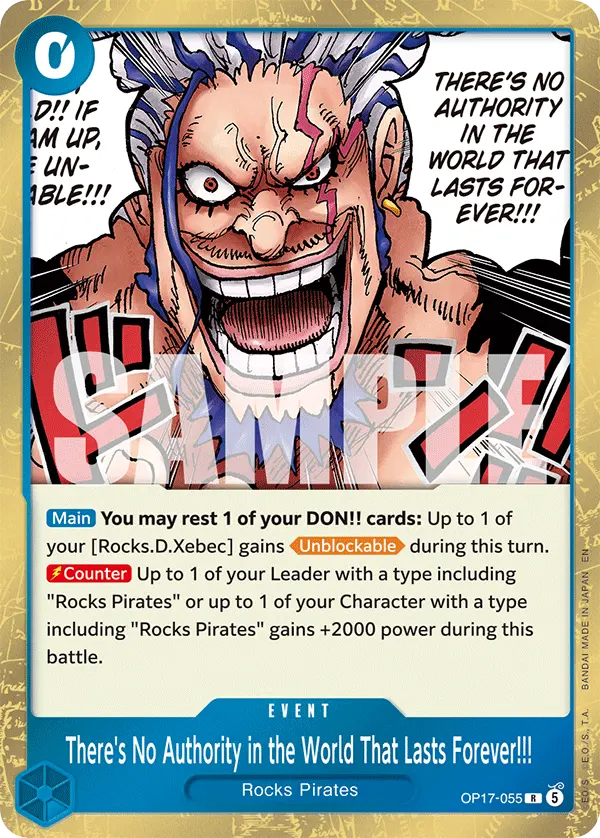 There's No Authority in the World That Lasts Forever!!! OP17-055 card