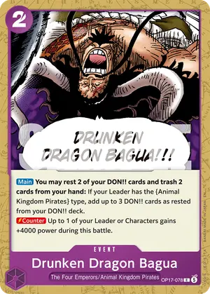 Carta Drunken Dragon Bagua OP17-078