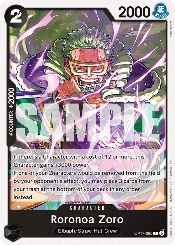 Roronoa Zoro OP17-095 card