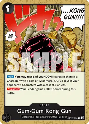 Carta Gum-Gum Kong Gun OP17-098