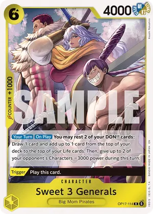 Carta Sweet 3 Generals OP17-114