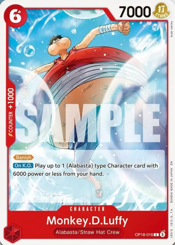 Monkey.D.Luffy OP18-016 card
