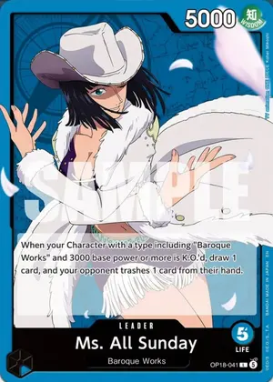 Carta Ms. All Sunday OP18-041