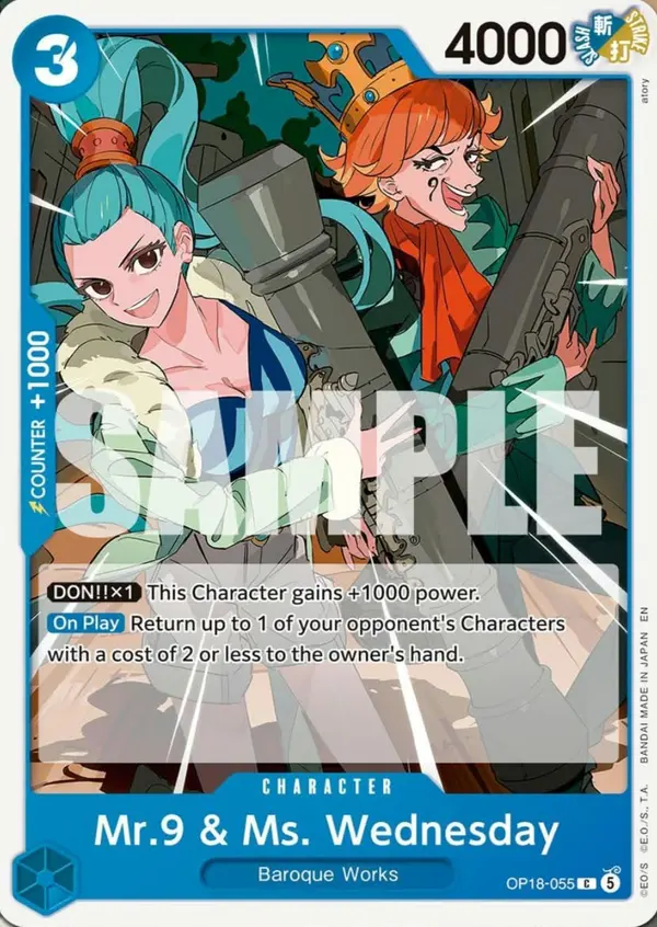 Carta Mr.9 & Ms. Wednesday OP18-055