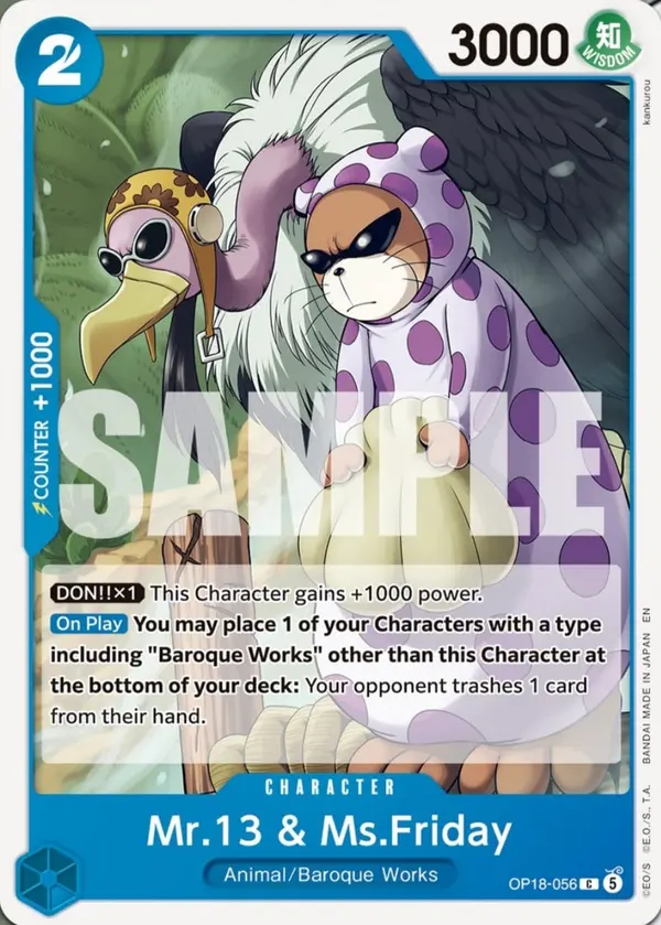 Mr.13 & Ms.Friday OP18-056 card