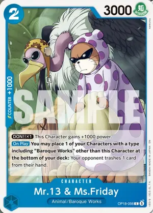 Carta Mr.13 & Ms.Friday OP18-056
