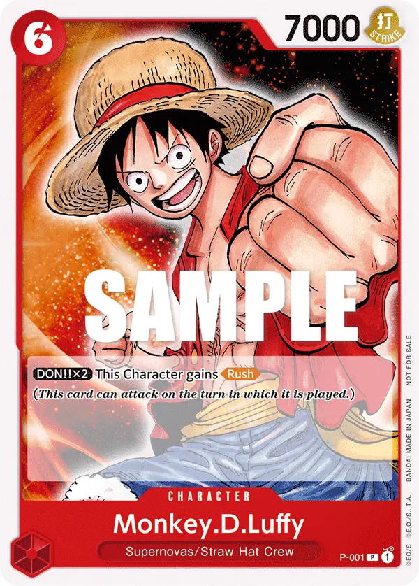 Carta Monkey.D.Luffy P-001