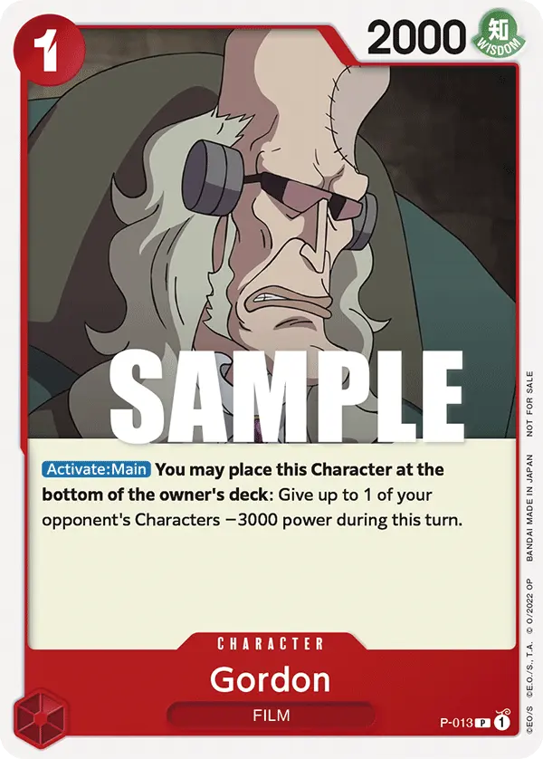 Gordon P-013 card