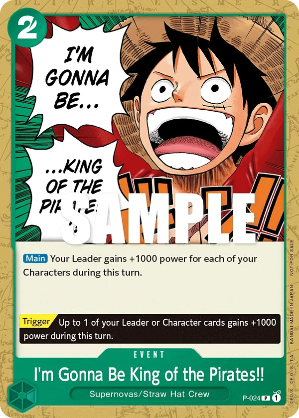 Carta I'm Gonna Be King of the Pirates!! P-024