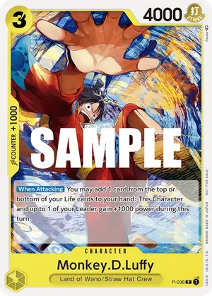 Carta Monkey.D.Luffy P-036