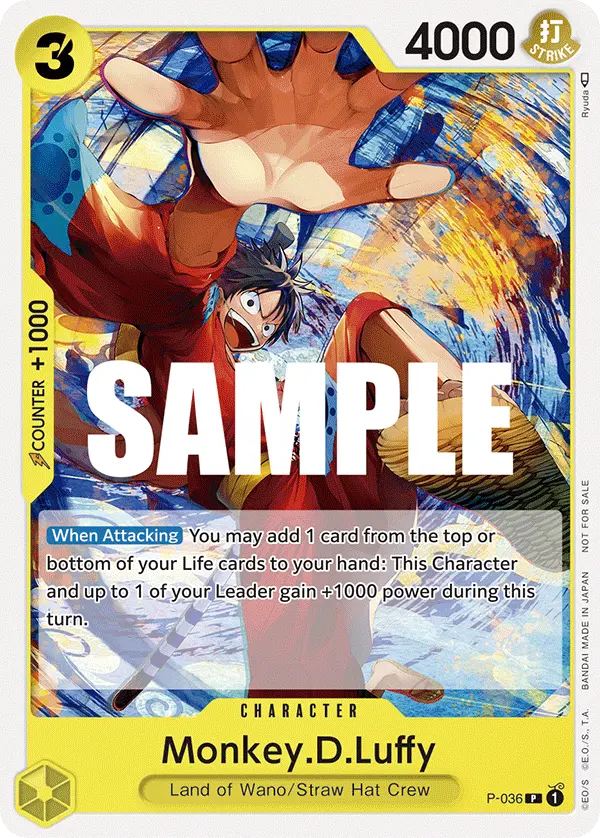 Carta Monkey.D.Luffy P-036