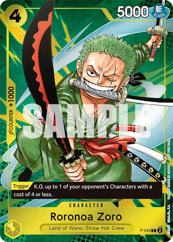 Roronoa Zoro P-042 card