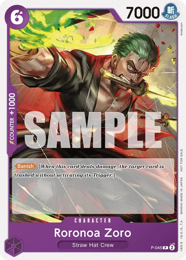 Carta Roronoa Zoro P-045
