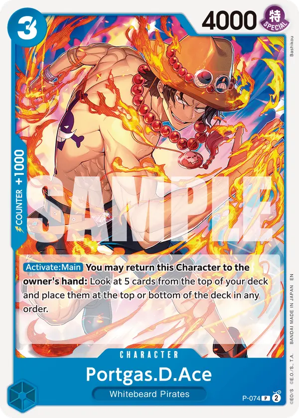 Portgas.D.Ace P-074 card