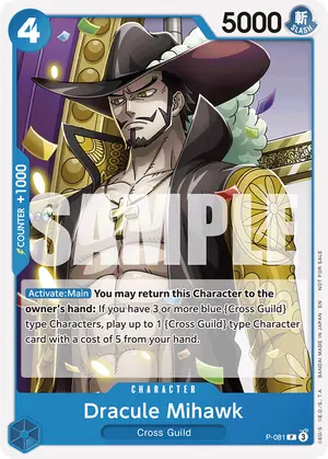 Carta Dracule Mihawk P-081