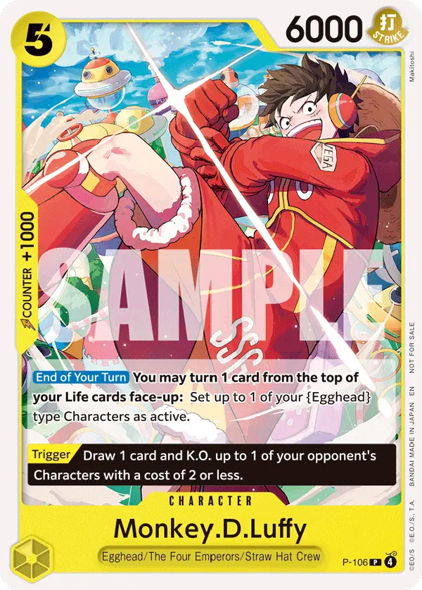 Carta Monkey.D.Luffy P-106