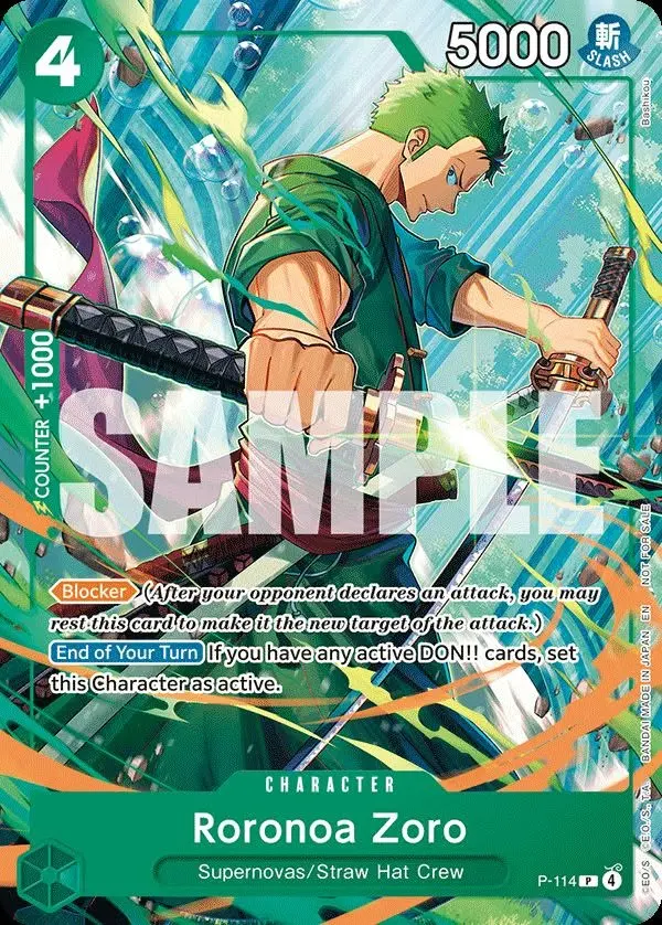 Carta Roronoa Zoro P-114