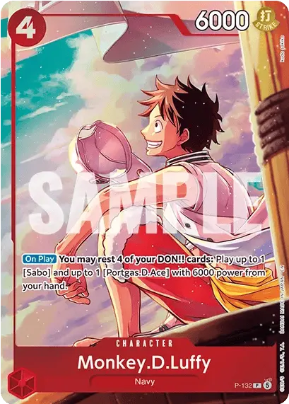 Carta Monkey.D.Luffy P-132