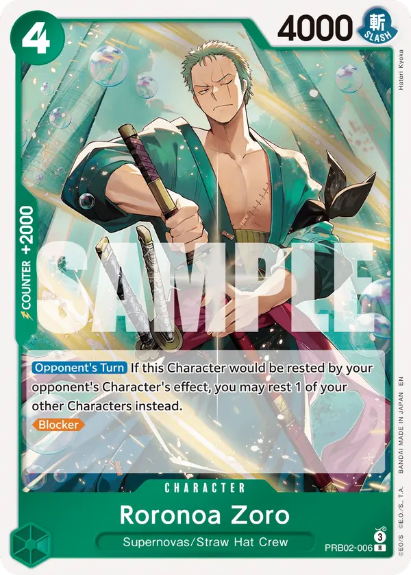 Carta Roronoa Zoro PRB02-006