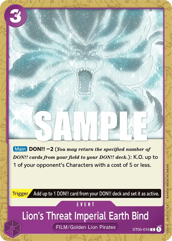 Carta Lion's Threat Imperial Earth Bind ST05-016