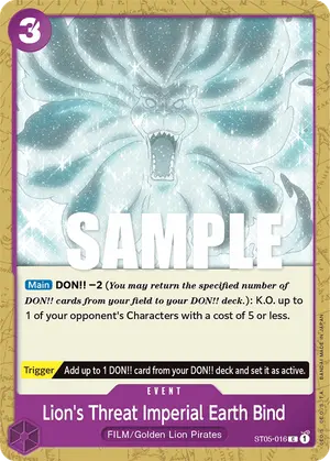 Carta Lion's Threat Imperial Earth Bind ST05-016