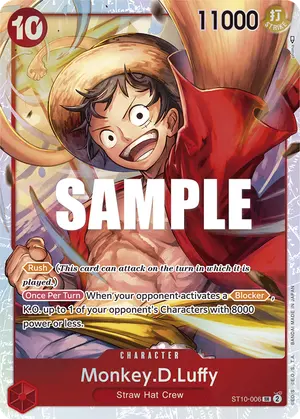 Carta Monkey.D.Luffy ST10-006