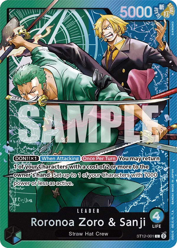 Carta Roronoa Zoro & Sanji ST12-001