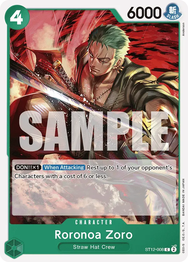 Roronoa Zoro ST12-008 card