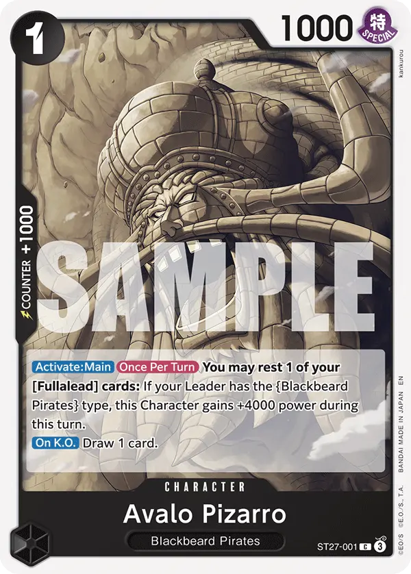 Avalo Pizarro ST27-001 card