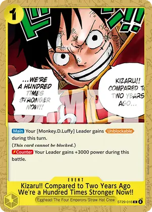 Carta Kizaru!! Compared to Two Years Ago We're a Hundred Times Stronger Now!! ST29-016