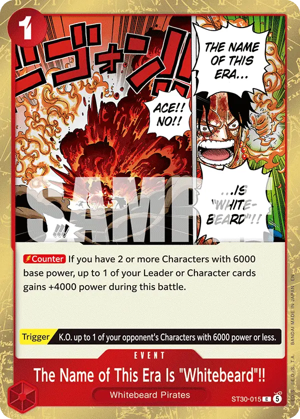 Carta The Name of This Era Is "Whitebeard"!! ST30-015