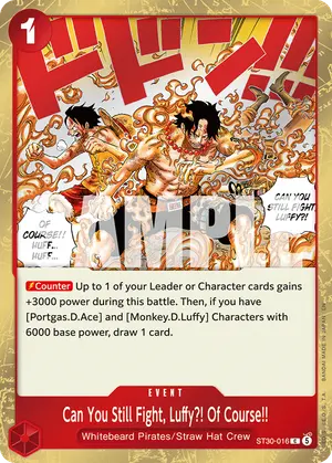 Carta Can You Still Fight, Luffy?! Of Course!! ST30-016
