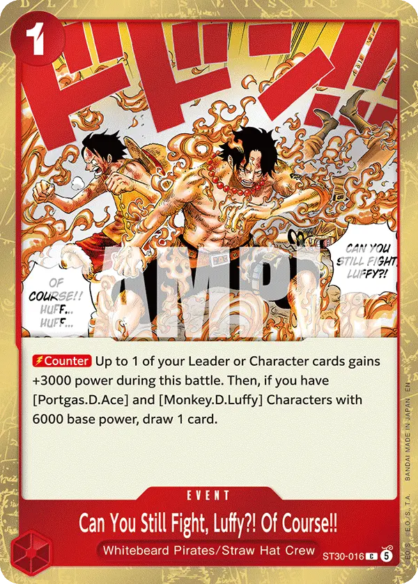 Carta Can You Still Fight, Luffy?! Of Course!! ST30-016